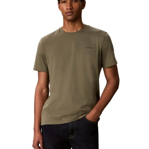 T-shirt texture douce Calvin Klein homme olive