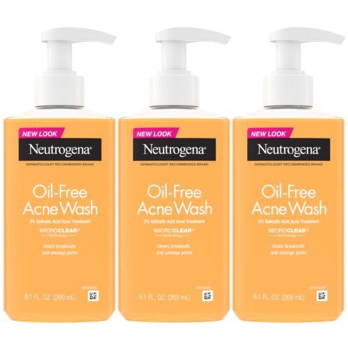 Neutrogena Nettoyant Visage Sans Huile Anti-Acné Pack de 3