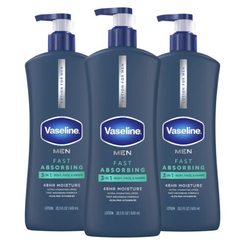 Lotion Vaseline Homme 3en1 Absorption Rapide 20.3oz 3ct
