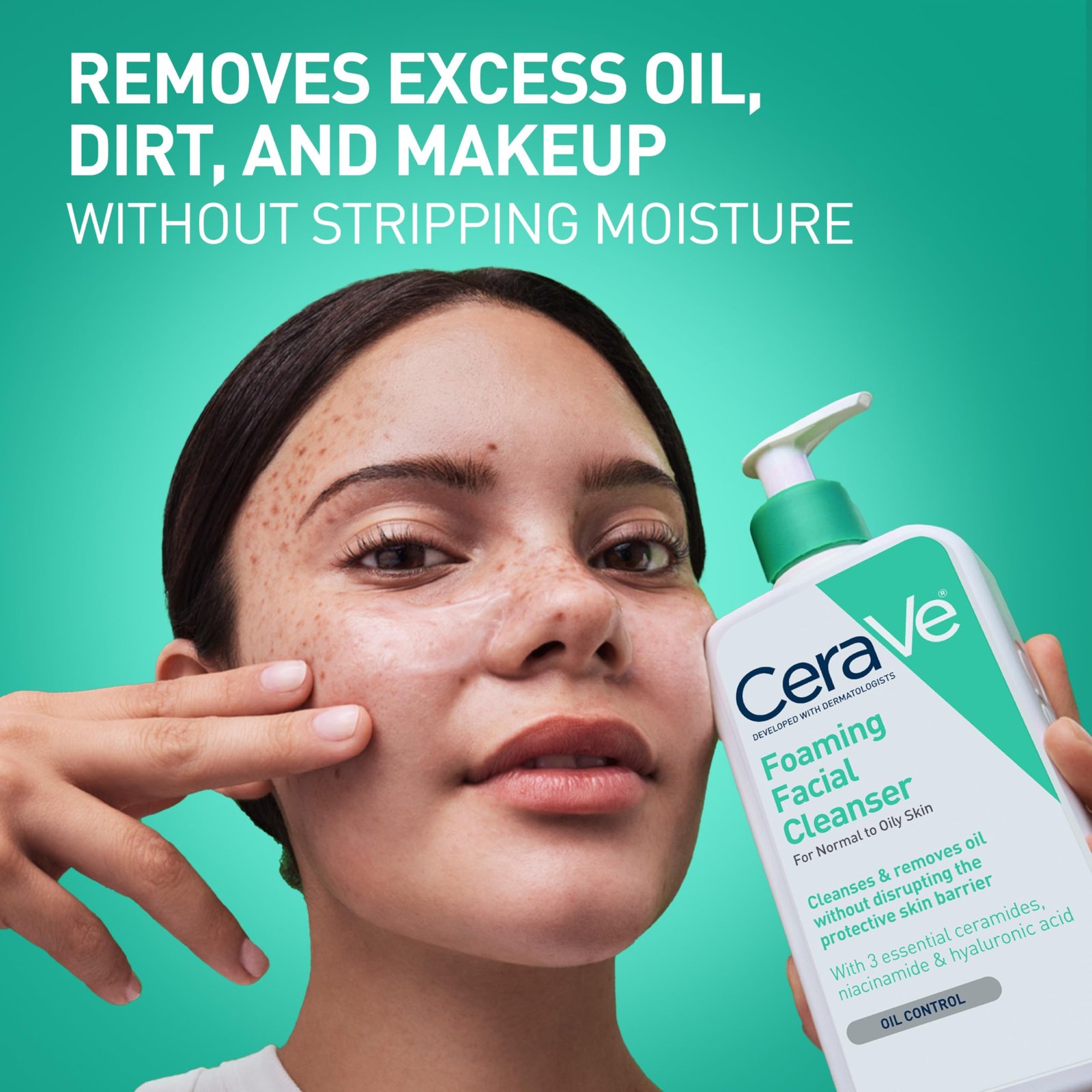 CeraVe Nettoyant Moussant Visage Peau Grasse