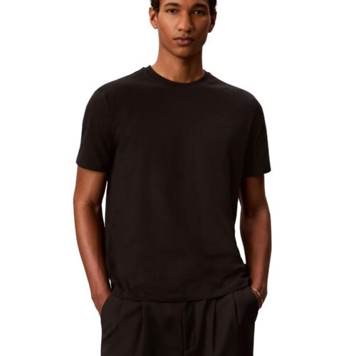 T-shirt Calvin Klein homme toucher liquide noir