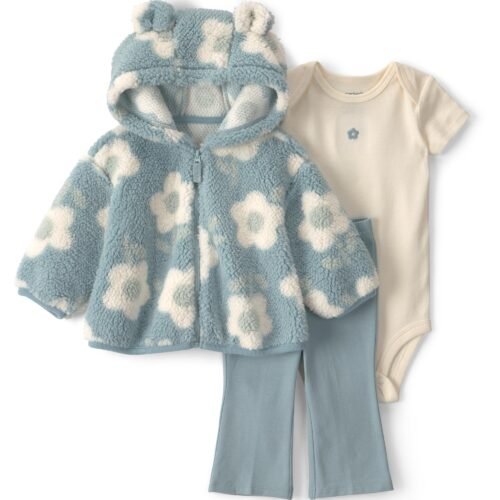 Carter's Girl Bodysuit Pant Set Blue Floral