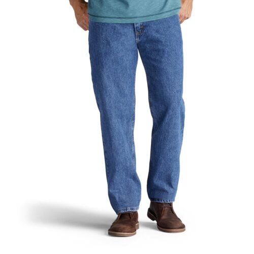 Lee Men's Relaxed Fit Straight Jeans Stone