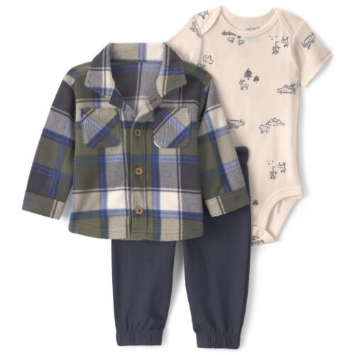 Carter's Boy Bodysuit Pant Sets Green