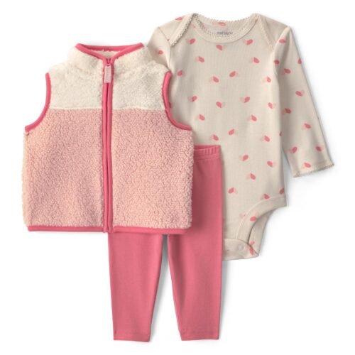 Carter's Baby Girl Bodysuit Pant Pink Set